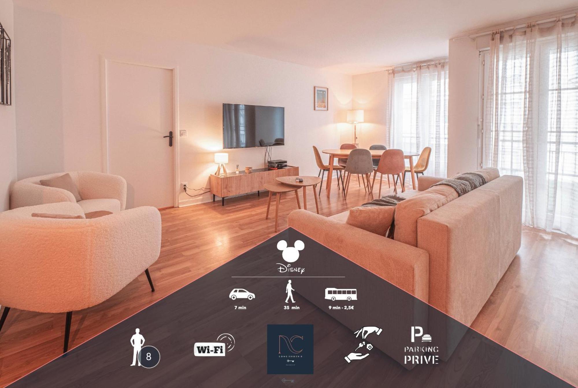 *Disneyland-Paris* 8Pers, Wifi, 2 Parkings Serris Exterior foto